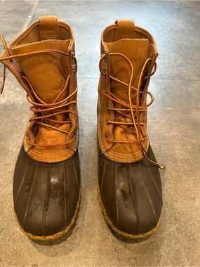 L.L. Bean Original Bean Boots Men’s Size 10 Leather Rubber Duck Boots USA Made
